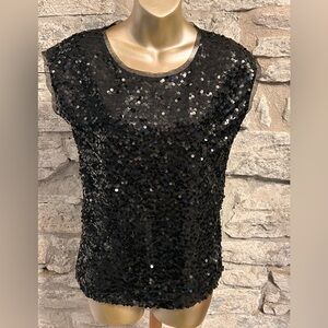 Black Sequin Top
